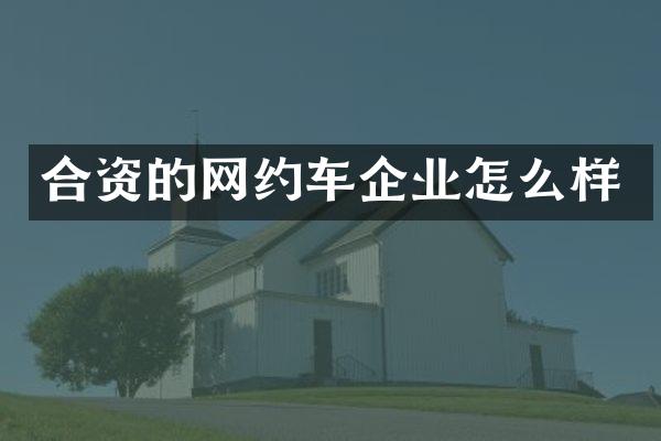 合资的网约车企业怎么样