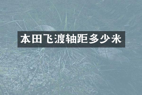 本田飞渡轴距多少米