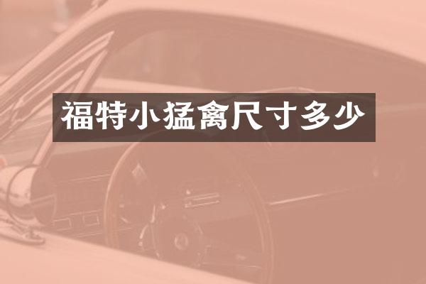 福特小猛禽尺寸多少