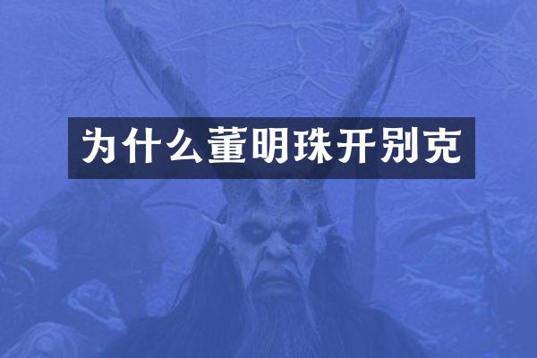 为什么董明珠开别克