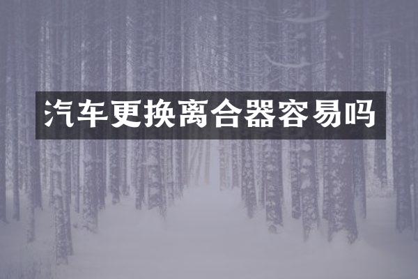 汽车更换离合器容易吗