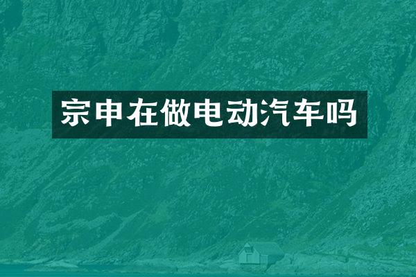 在做电动汽车吗