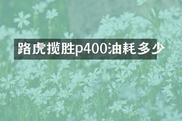 路虎揽胜p400油耗多少