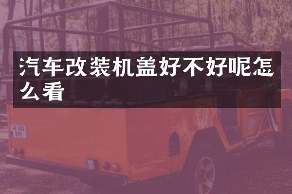 汽车改装机盖好不好呢怎么看
