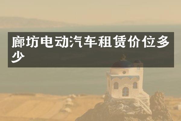 廊坊电动汽车租赁价位多少