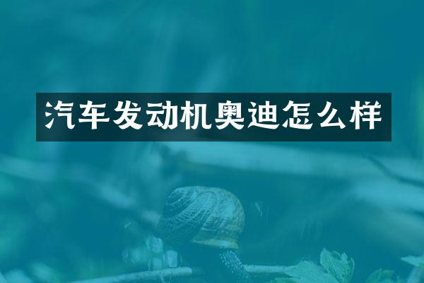 汽车发动机奥迪怎么样