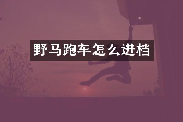 野马跑车怎么进档