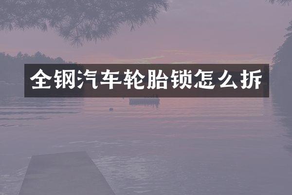 全钢汽车轮胎锁怎么拆