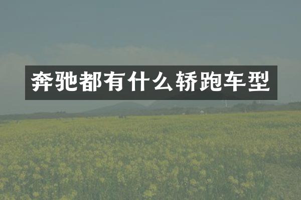 奔驰都有什么轿跑车型