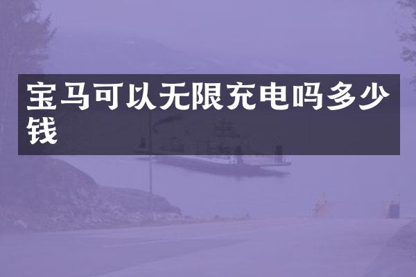宝马可以无限充电吗多少钱