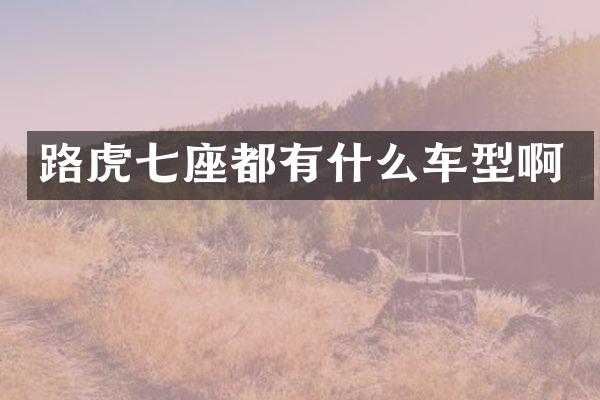 路虎七座都有什么车型啊