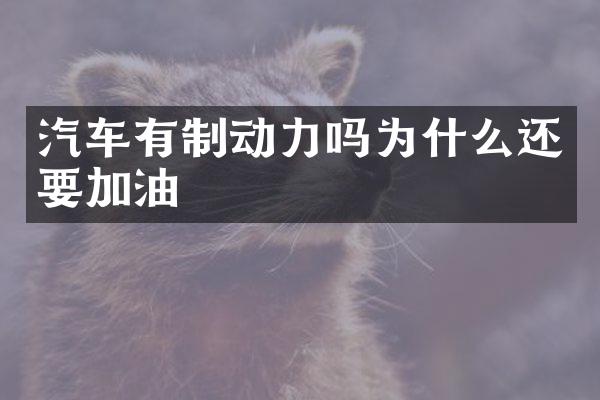 汽车有制动力吗为什么还要加油