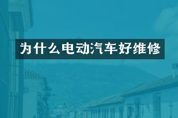 为什么电动汽车好维修