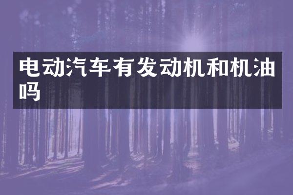 电动汽车有发动机和机油吗