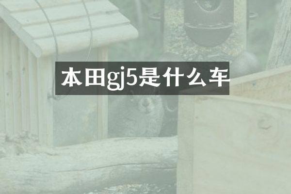 本田gj5是什么车