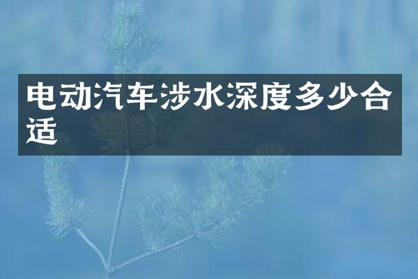 电动汽车涉水深度多少合适