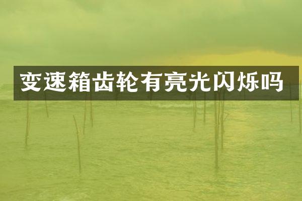变速箱齿轮有亮光闪烁吗