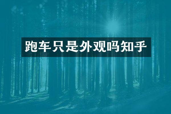 跑车只是外观吗知乎