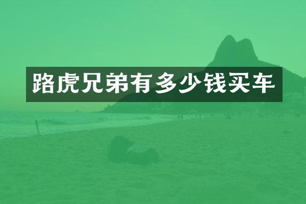 路虎兄弟有多少钱买车