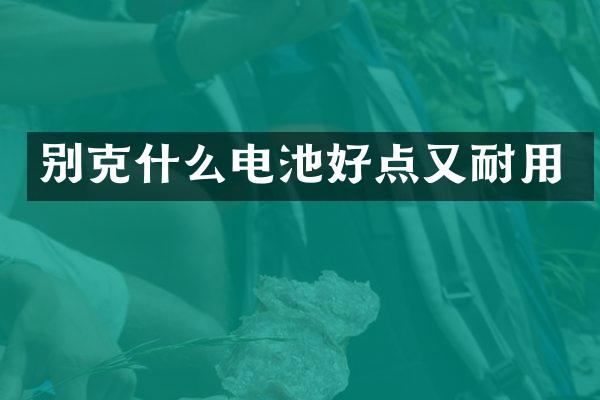 别克什么电池好点又耐用