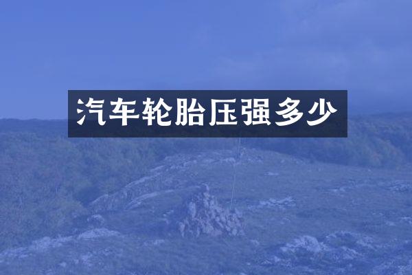 汽车轮胎压强多少