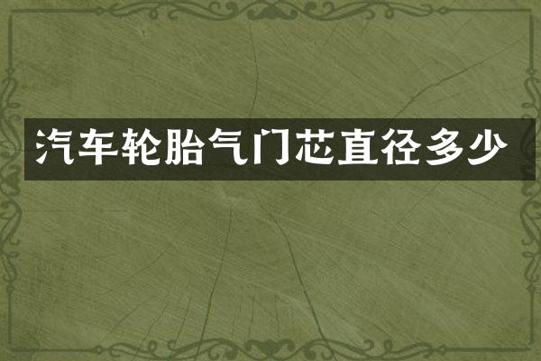 汽车轮胎气门芯直径多少