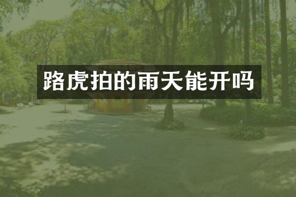 路虎拍的雨天能开吗