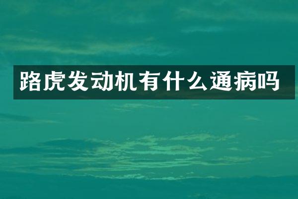 路虎发动机有什么通病吗