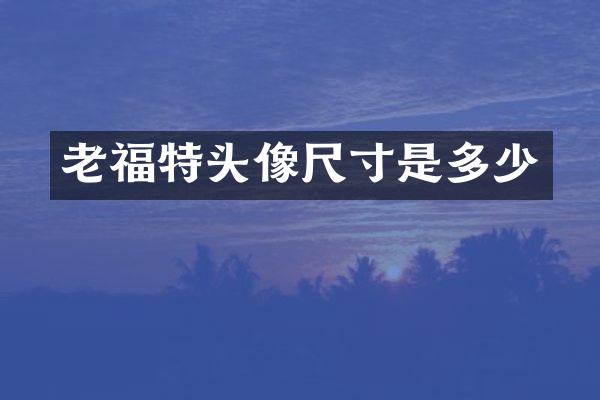 老福特头像尺寸是多少
