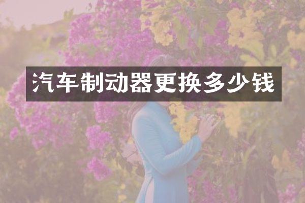 汽车制动器更换多少钱