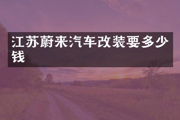 江苏蔚来汽车改装要多少钱