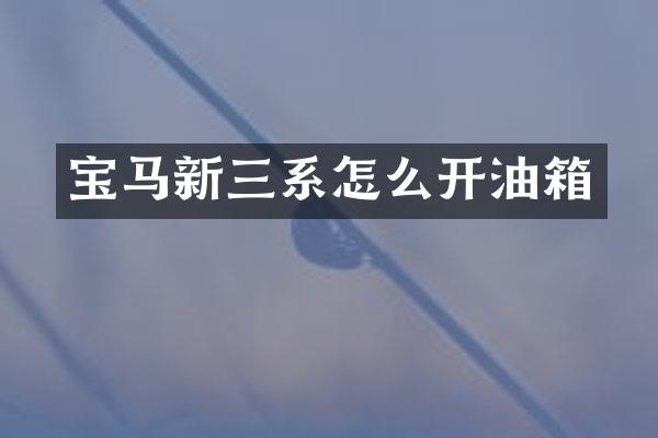 宝马新三系怎么开油箱