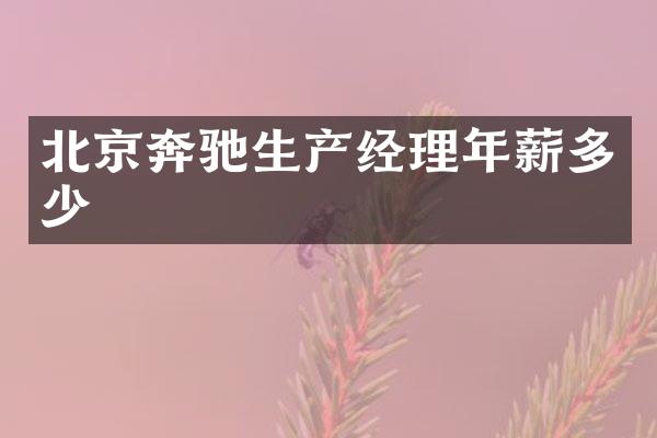 北京奔驰生产经理年薪多少