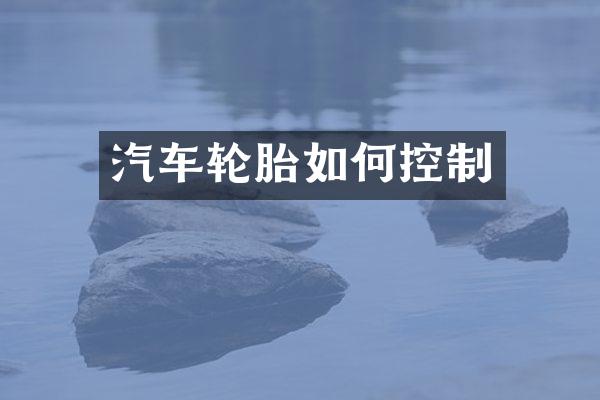 汽车轮胎如何控制