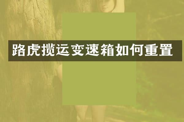 路虎揽运变速箱如何重置