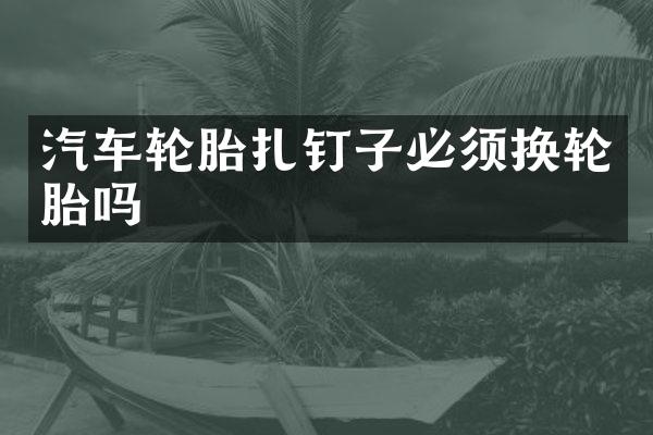 汽车轮胎扎钉子必须换轮胎吗