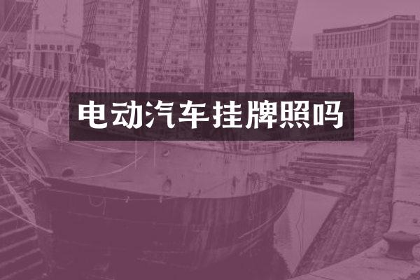 电动汽车挂牌照吗