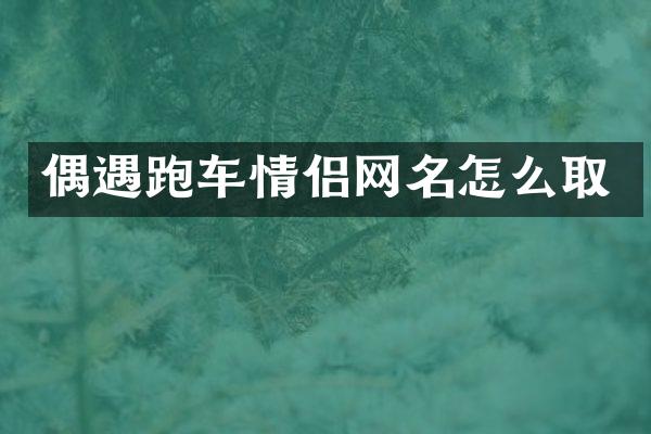 偶遇跑车情侣网名怎么取