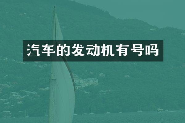 汽车的发动机有号吗