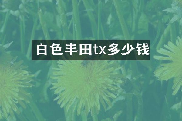 白色丰田tx多少钱