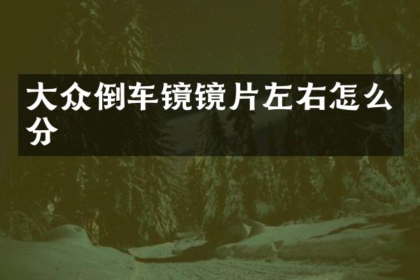 大众倒车镜镜片左右怎么分