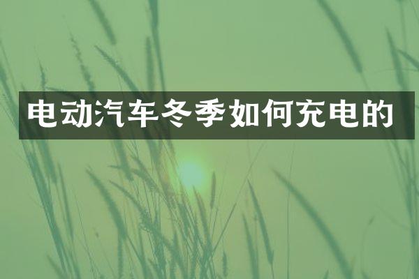 电动汽车冬季如何充电的