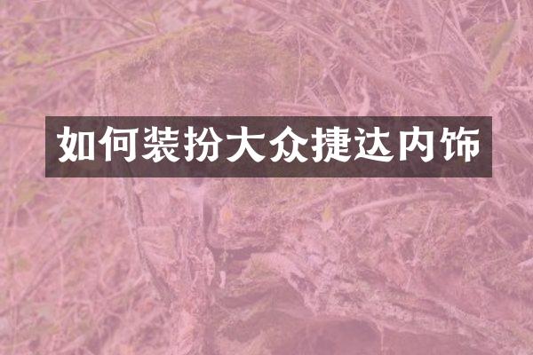 如何装扮大众捷达内饰