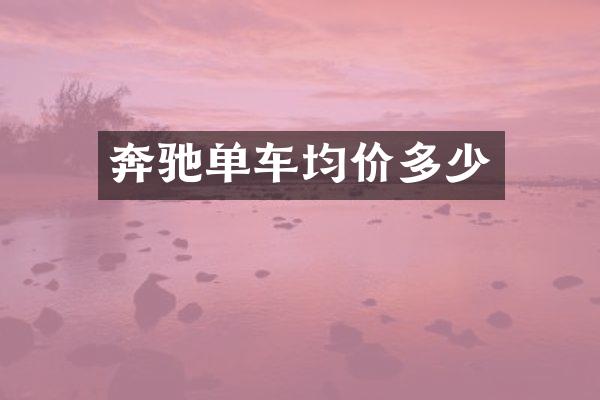 奔驰单车均价多少