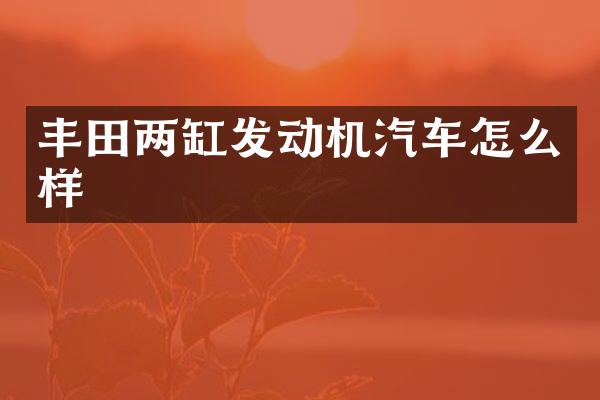丰田两缸发动机汽车怎么样