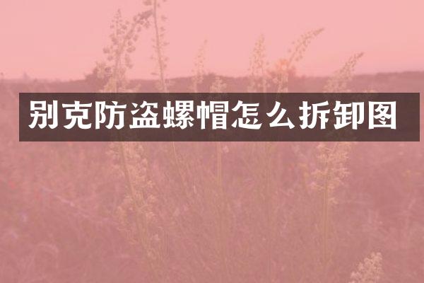 别克防盗螺帽怎么拆卸图