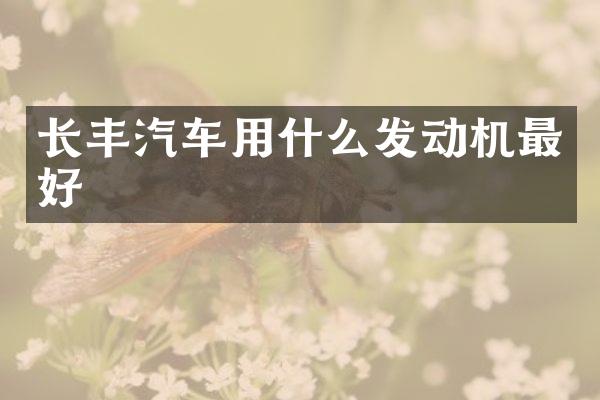 长丰汽车用什么发动机最好