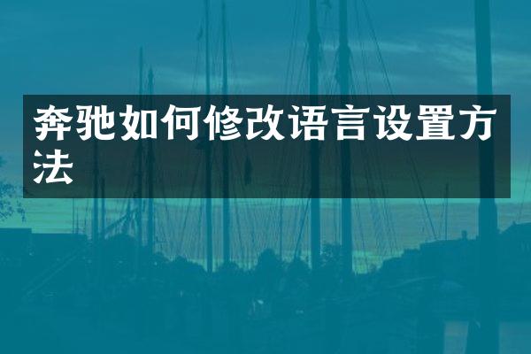奔驰如何修改语言设置方法