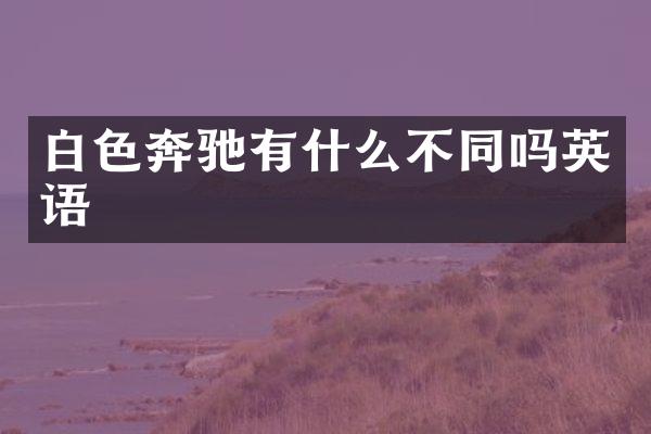 白色奔驰有什么不同吗英语