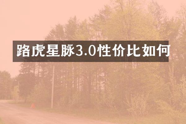 路虎星脉3.0性价比如何